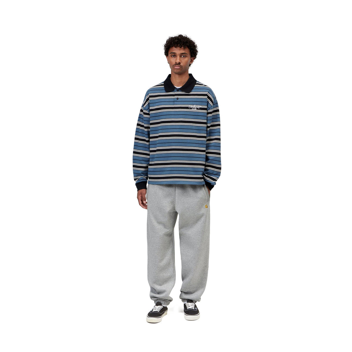 Carhartt WIP Chase Sweat Pant Grey Heather/Gold  - I03745800MXX
