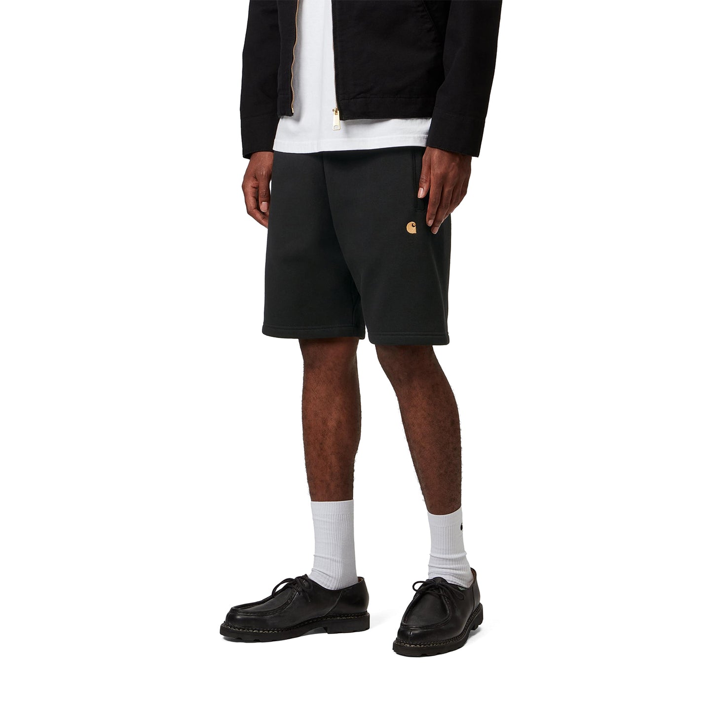Carhartt WIP Chase Sweat Short Black/Gold  - I03745900FXX