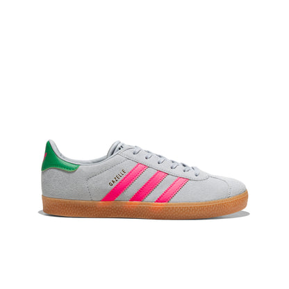 Adidas Originals Gazelle J Halo Silver/Lucid Pink/Green  - IH6467