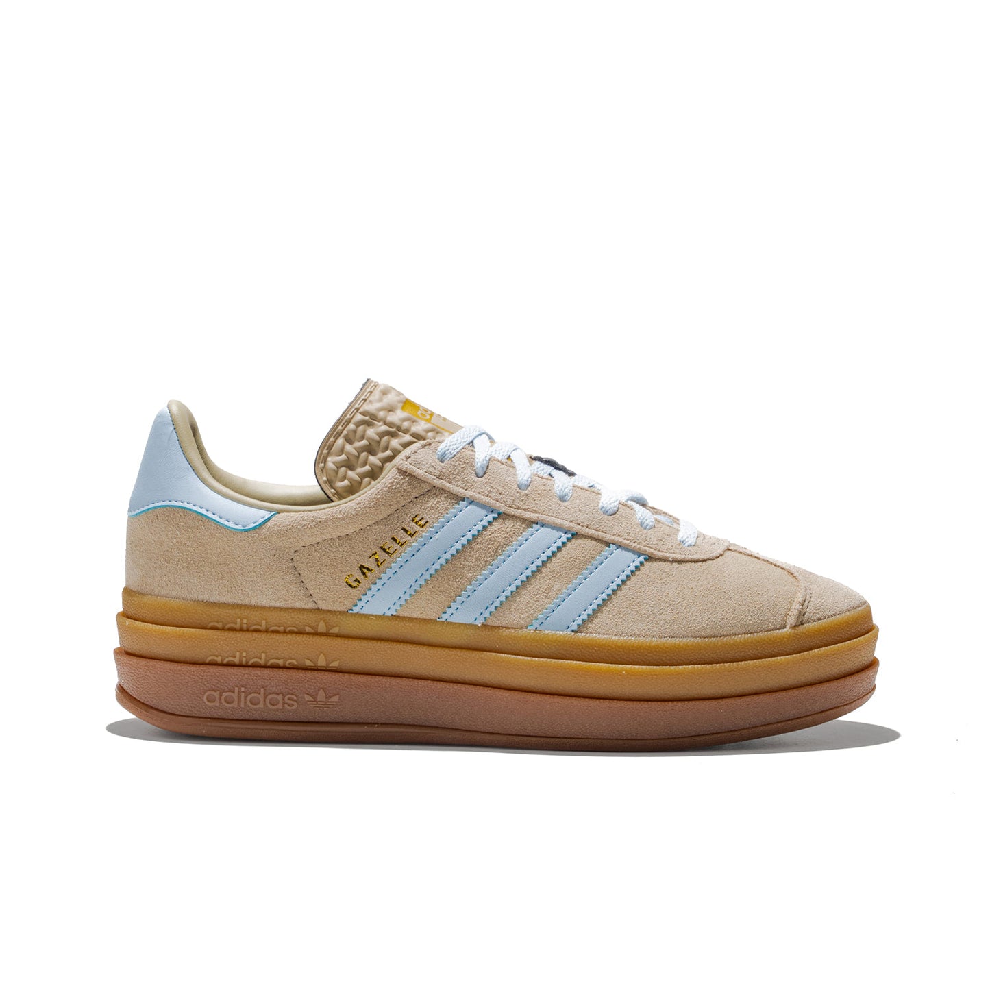 Adidas Originals Gazelle Bold W Stone Khaki/Crystal Sky/Gold  - IH6791