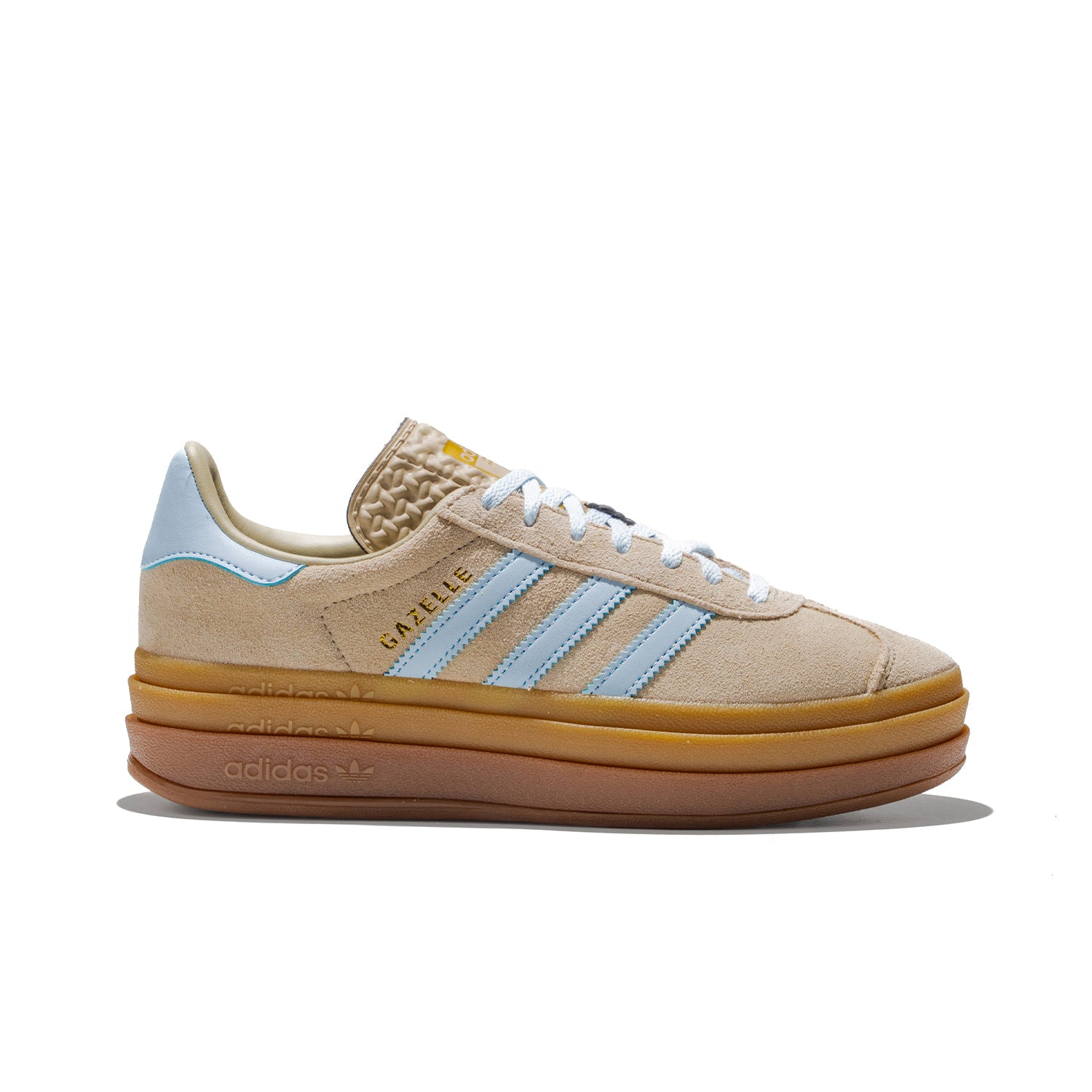 Adidas Originals Gazelle Bold W Stone Khaki/Crystal Sky/Gold  - IH6791