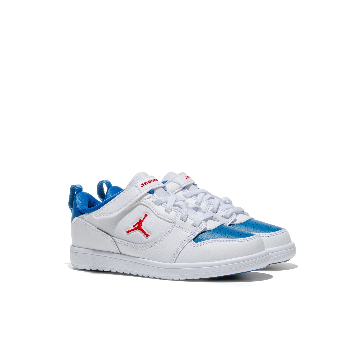 Jordan Court Connect Low (PS) White/Fire Red-True Blue  - IQ6046-104