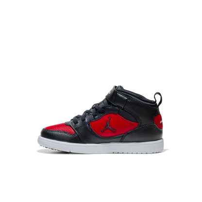 Jordan Court Connect Mid (PS) Black/Black-Gym Red-White  - IQ7700-006