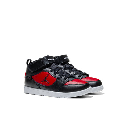 Jordan Court Connect Mid (PS) Black/Black-Gym Red-White  - IQ7700-006