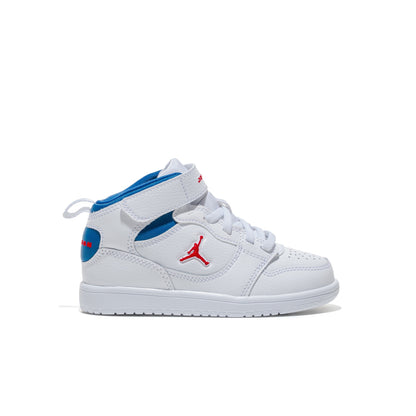 Jordan Court Connect Mid (PS) White/Fire Red-True Blue  - IQ7700-102