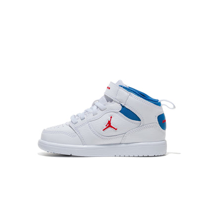 Jordan Court Connect Mid (PS) White/Fire Red-True Blue  - IQ7700-102