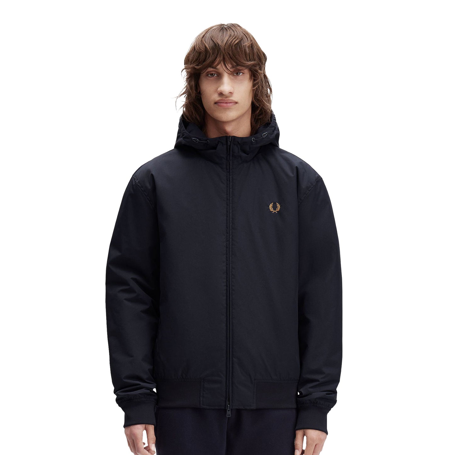 Fred Perry Hooded Brentham Jacket Navy  - J1304-248