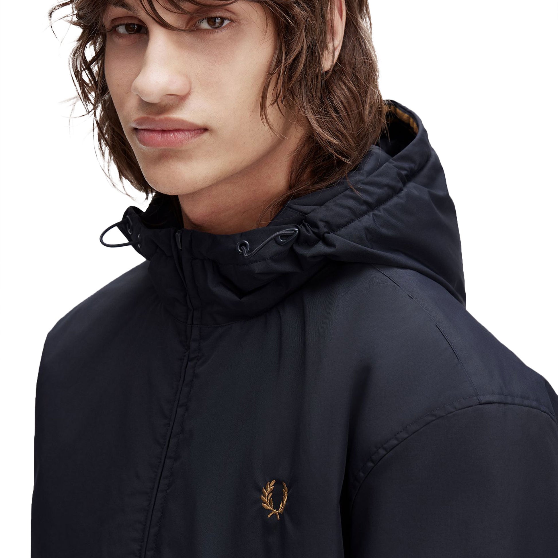 Fred Perry Hooded Brentham Jacket Navy  - J1304-248