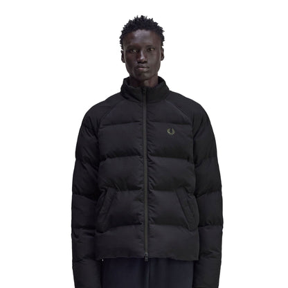 Fred Perry Raglan Sleeve Padded Jacket Black  - J1309-102