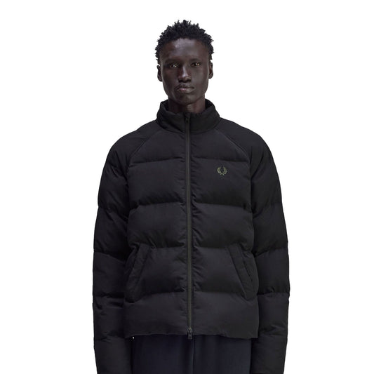 Fred Perry Raglan Sleeve Padded Jacket Black  - J1309-102