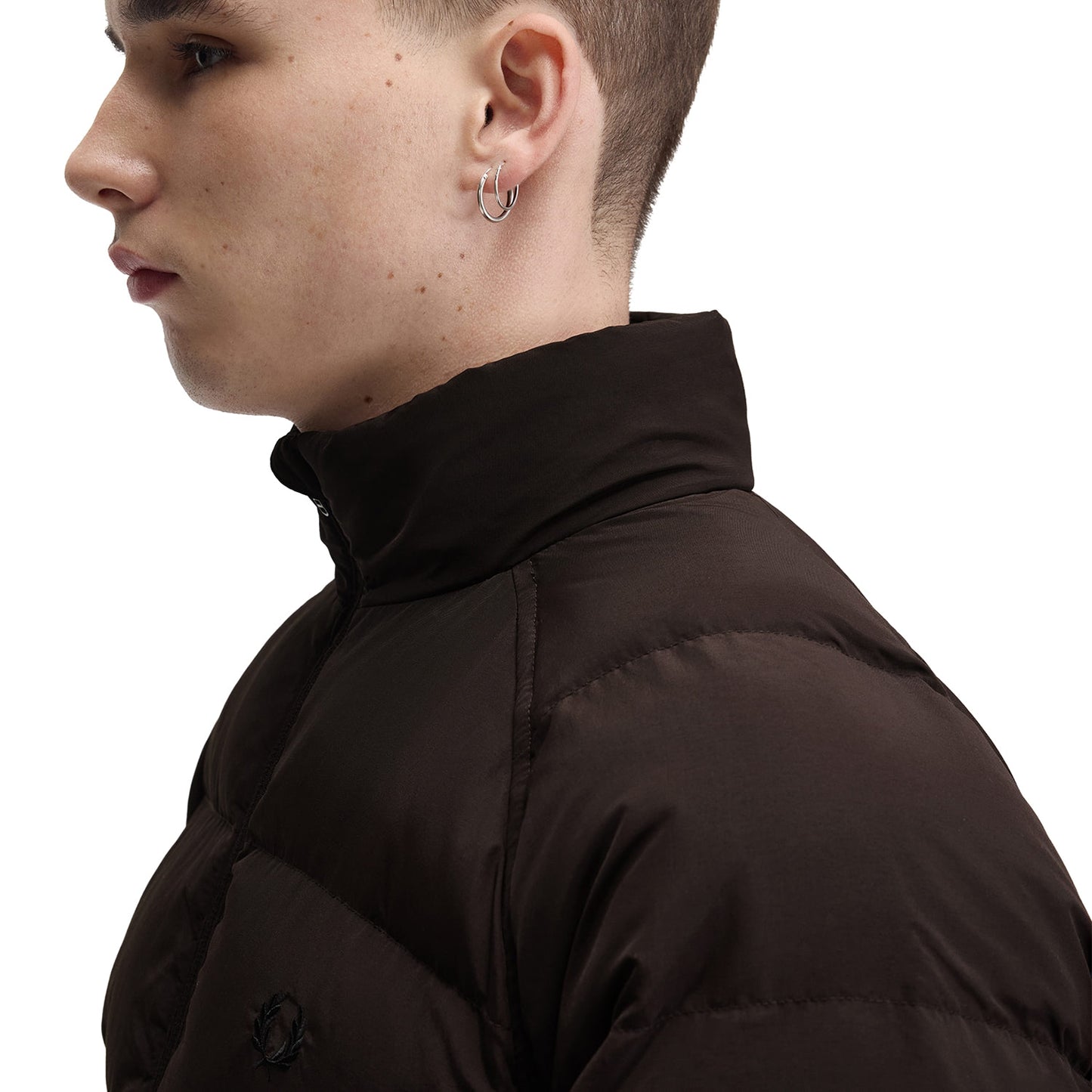 Fred Perry Raglan Sleeve Padded Jacket Rich Brown  - J1309-33C