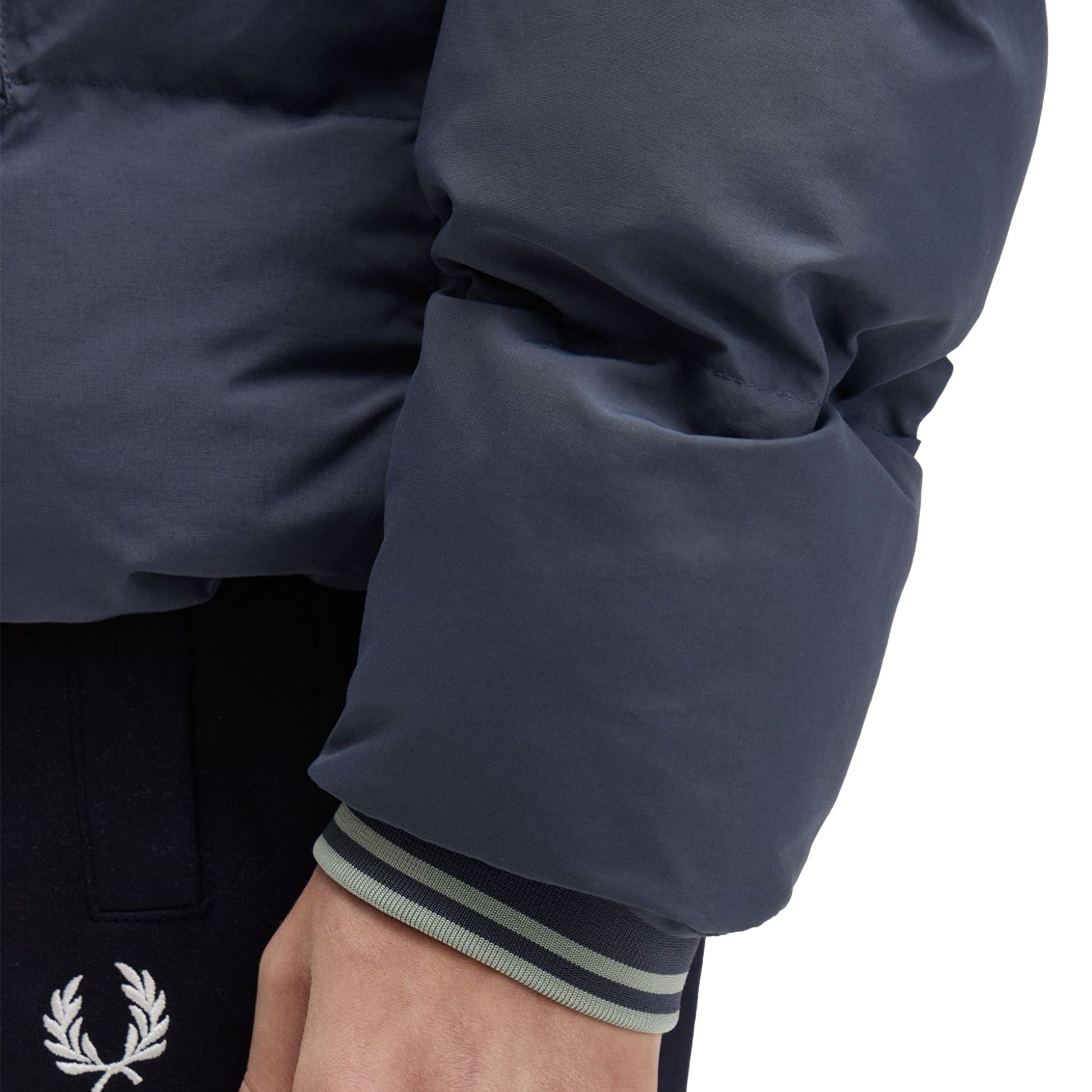 Fred Perry Raglan Sleeve Padded Jacket Dark Airforce  - J1309-738