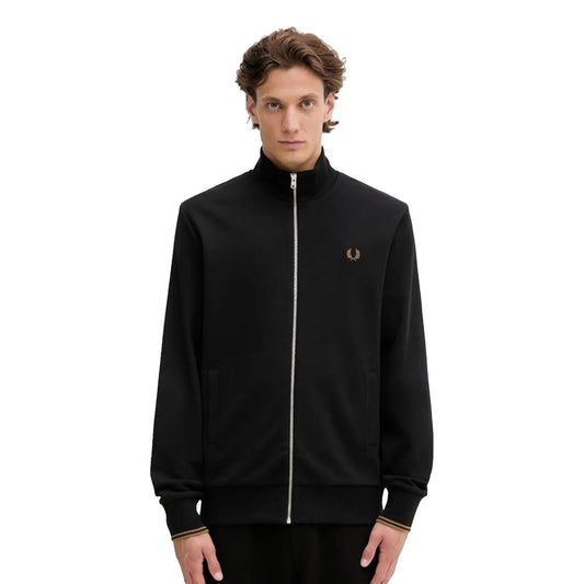 Fred Perry Zip Through Sweatshirt Black  - J1327-102