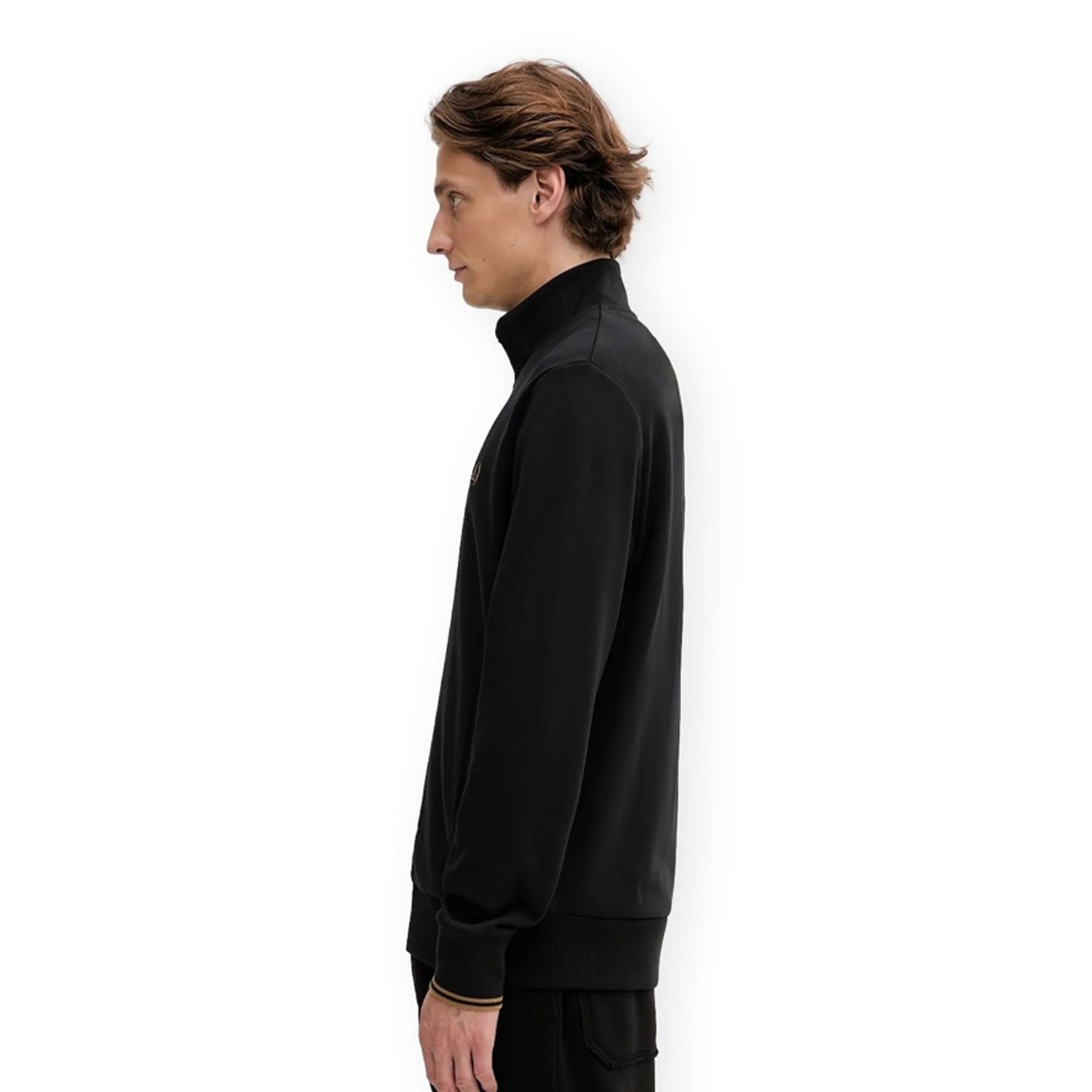 Fred Perry Zip Through Sweatshirt Black  - J1327-102