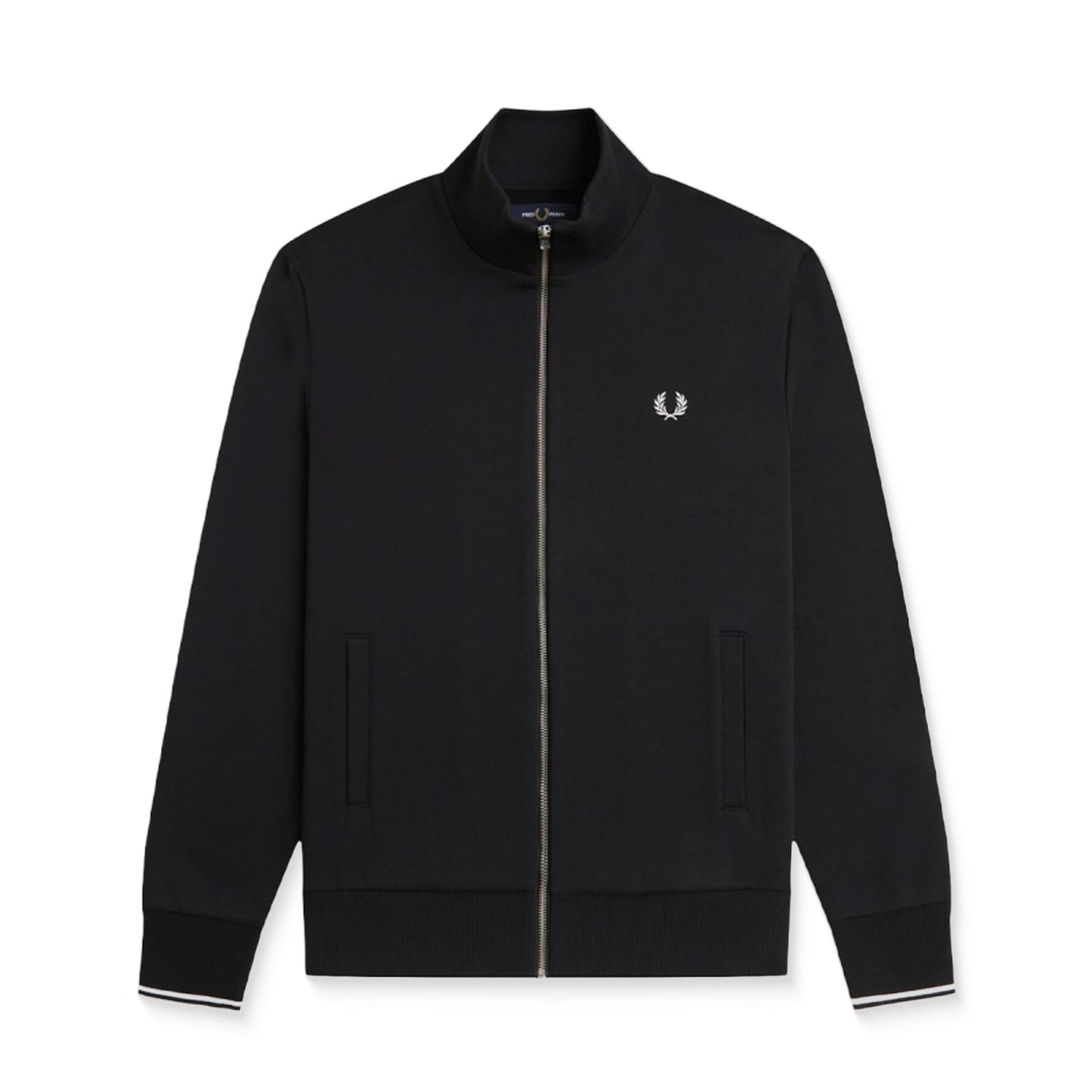 Fred Perry Zip Through Sweatshirt Black  - J1327-198