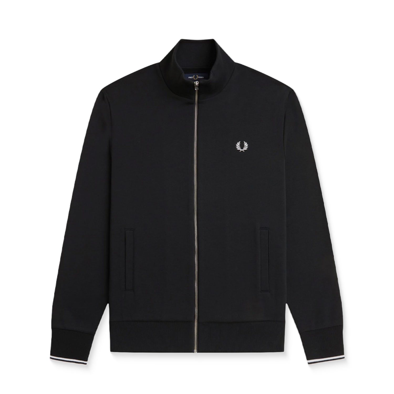Fred Perry Zip Through Sweatshirt Black  - J1327-198