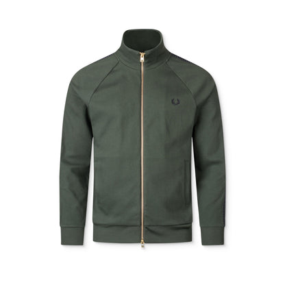 Fred Perry Dash Taped Track Jacket Court Green  - J1334-X89