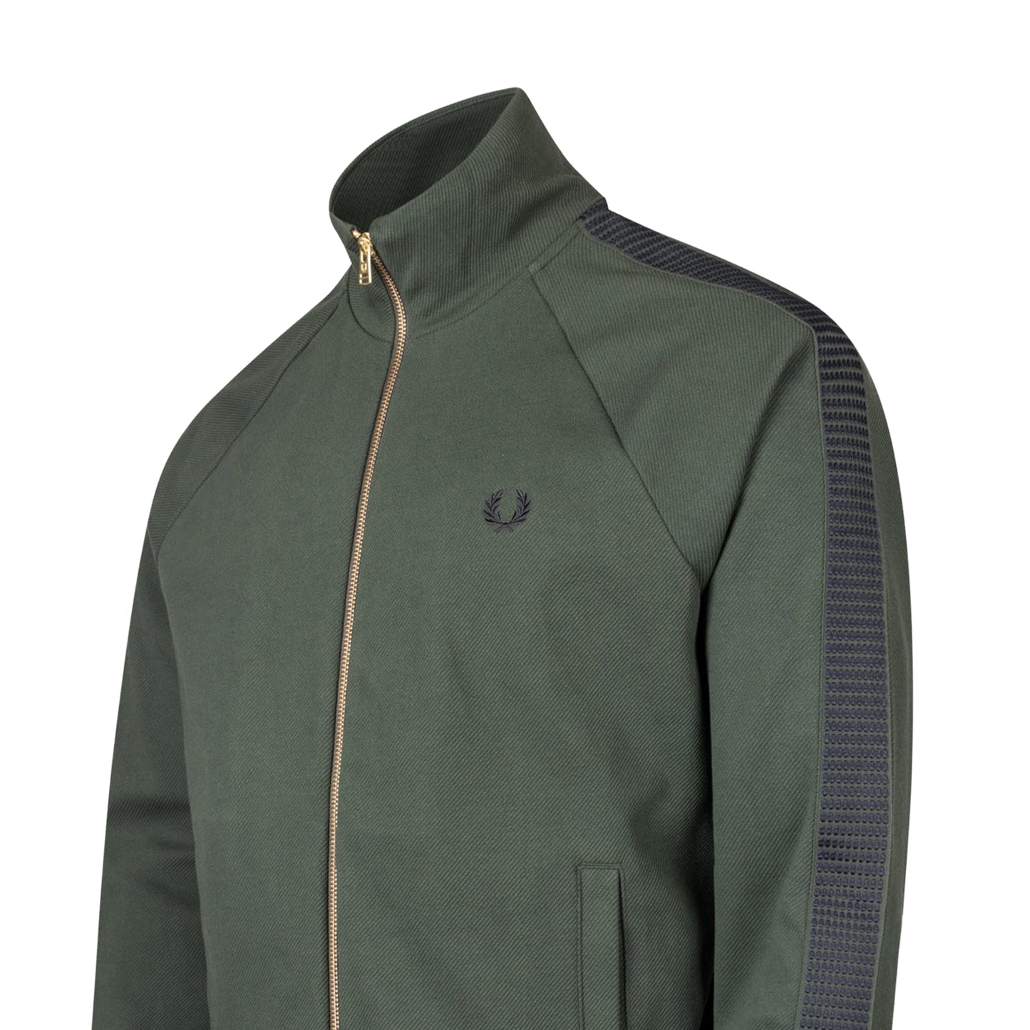 Fred Perry Dash Taped Track Jacket Court Green  - J1334-X89
