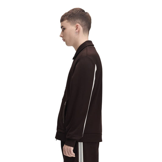 Fred Perry Tennis Tape Track Jacket Rich Brown  - J3307-33C