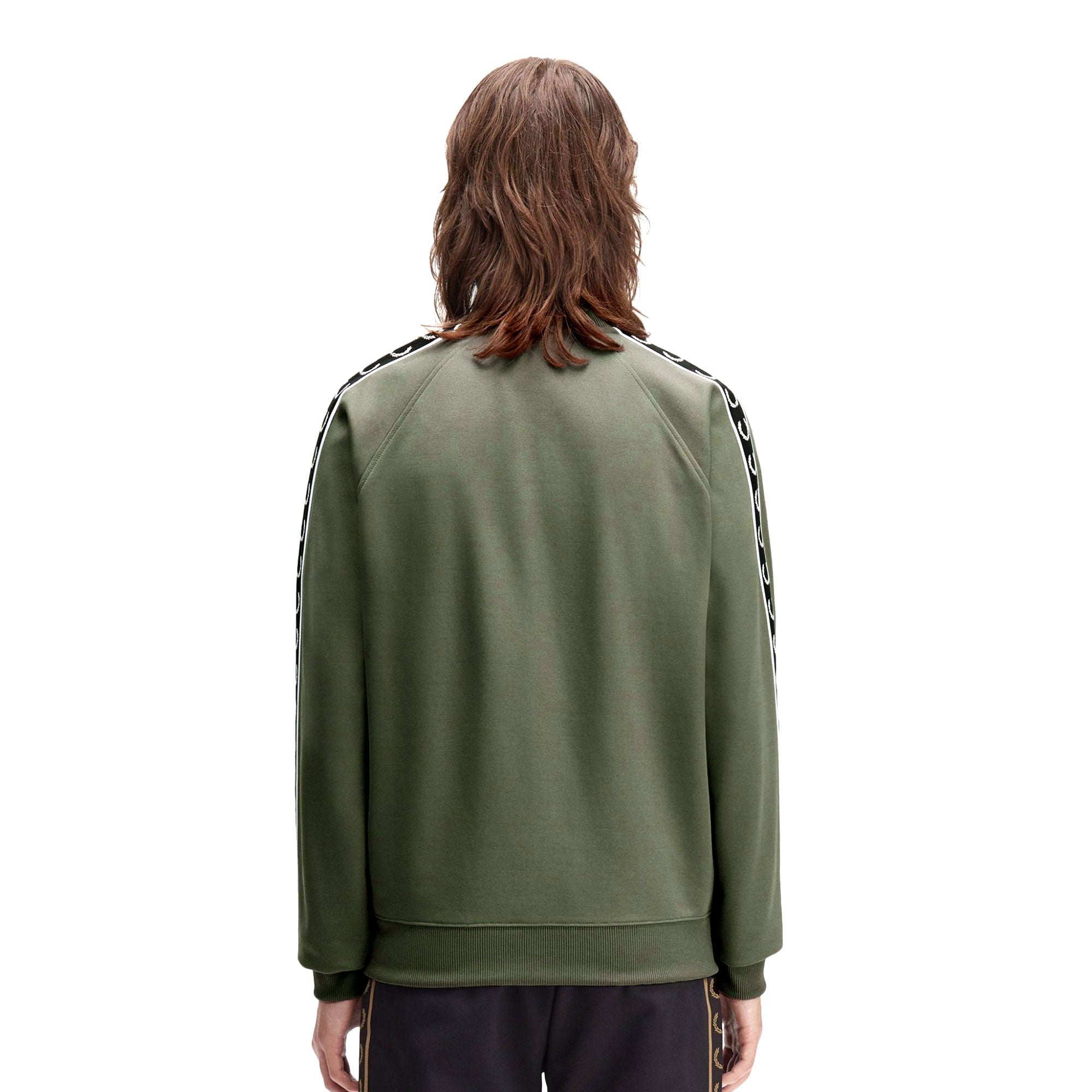 Fred Perry Taped Track Jacket Laurel Wreath Green/Black – XTREME