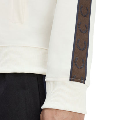 Fred Perry Contrast Tape Track Jacket Ecru/Burnt Tobacco  - J5557-42A
