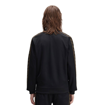 Fred Perry Contrast Tape Track Jacket Black/Shaded Stone  - J5557-S77