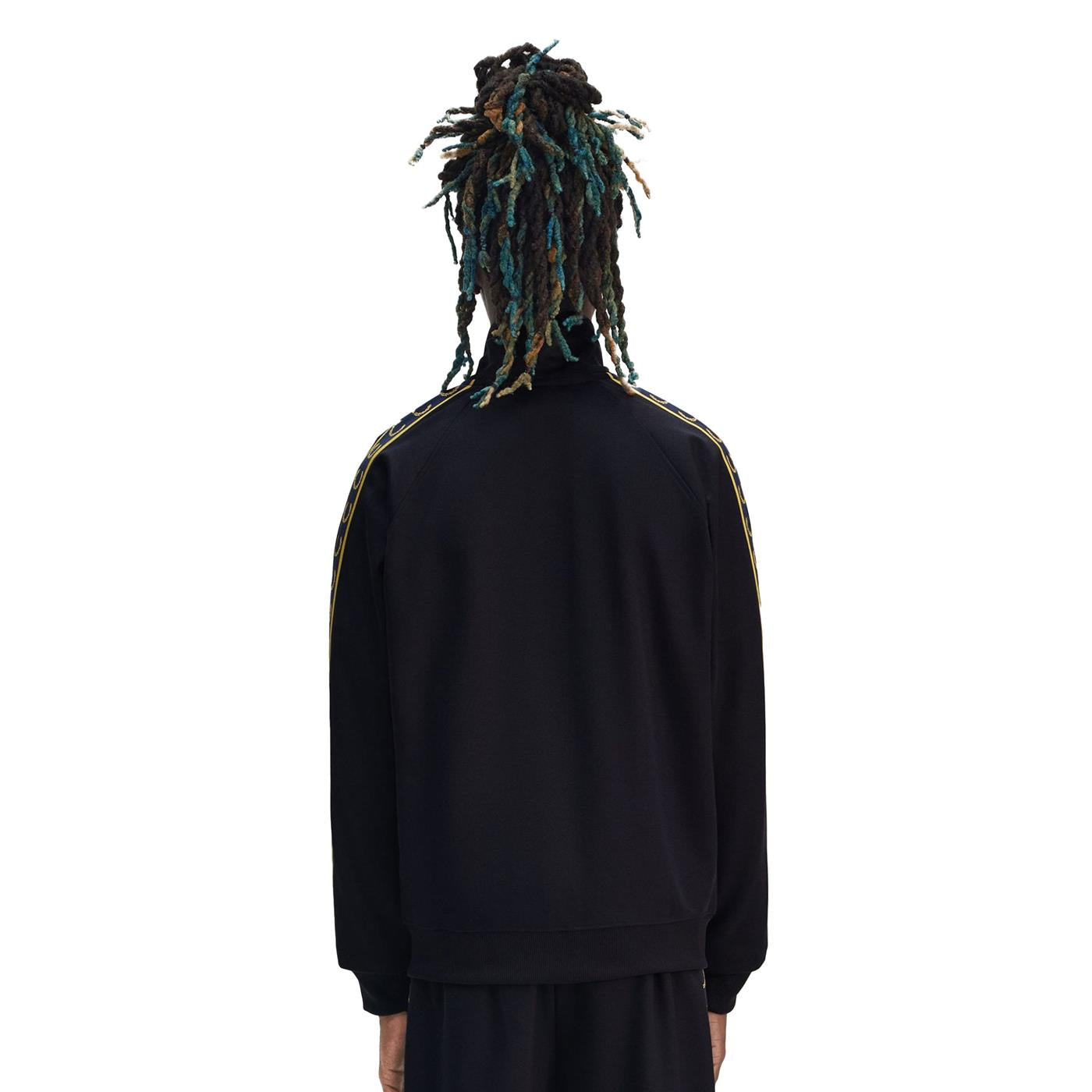 Fred Perry Contrast Tape Track Jacket Navy/Honeycomb  - J5557-W75