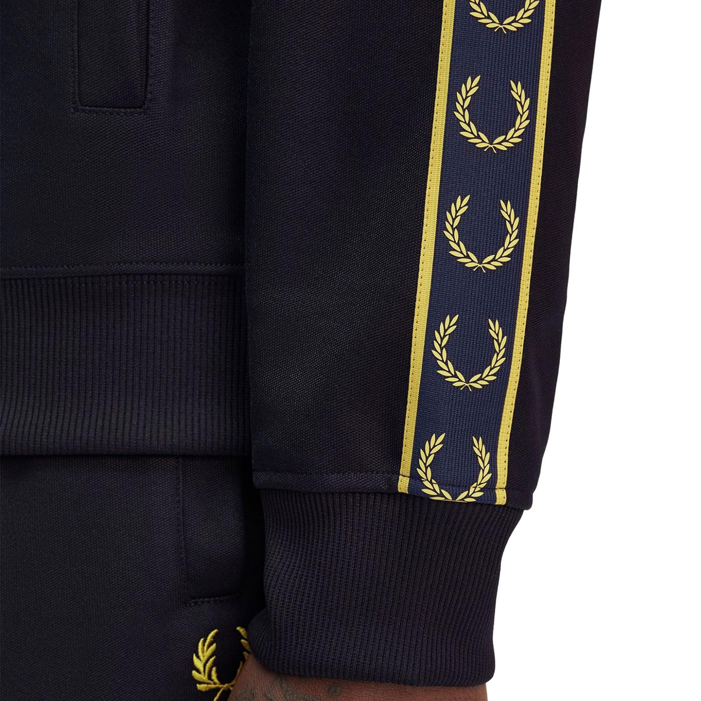 Fred Perry Contrast Tape Track Jacket Navy/Honeycomb  - J5557-W75