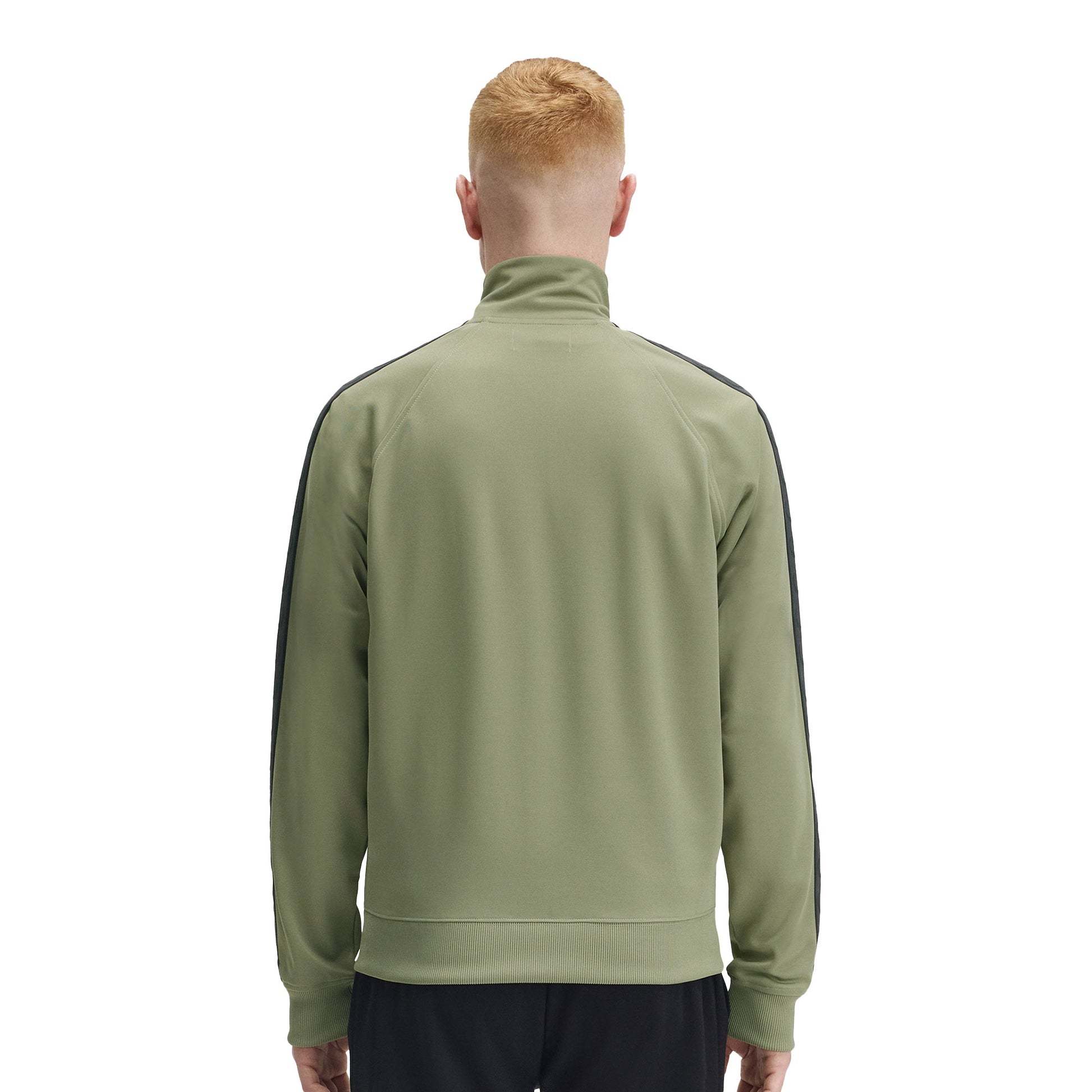 Fred Perry Contrast Tape Track Jacket Olive/Anchor Grey  - J5557-Z07