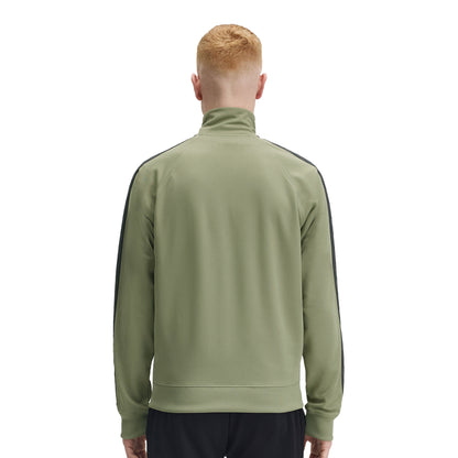 Fred Perry Contrast Tape Track Jacket Olive/Anchor Grey  - J5557-Z07