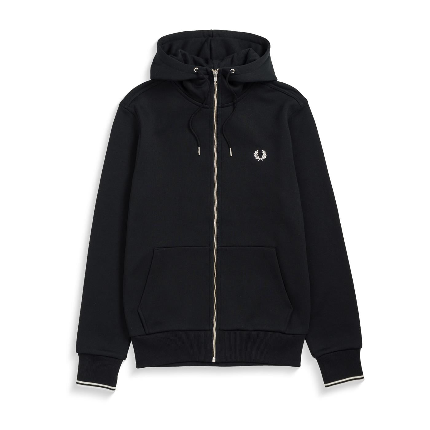 Fred Perry Hooded Full-Zip Jacket Black  - J7536-198