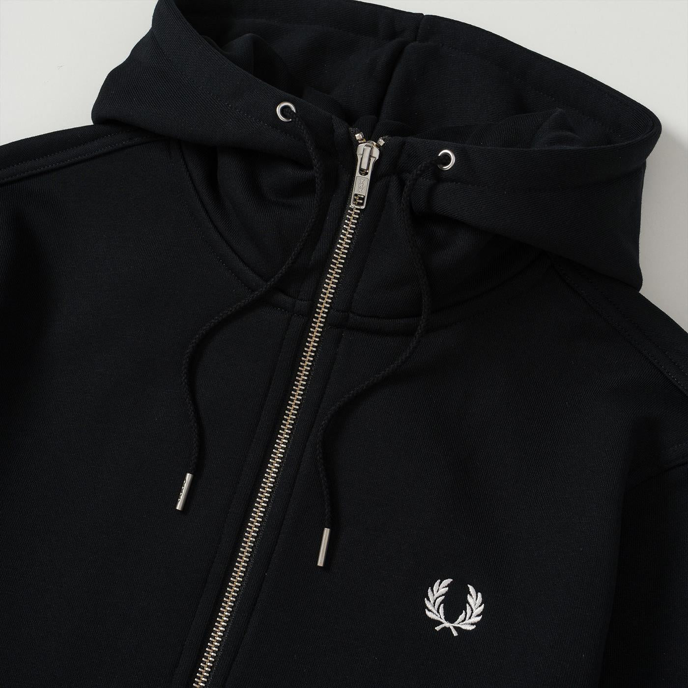 Fred Perry Hooded Full-Zip Jacket Black  - J7536-198