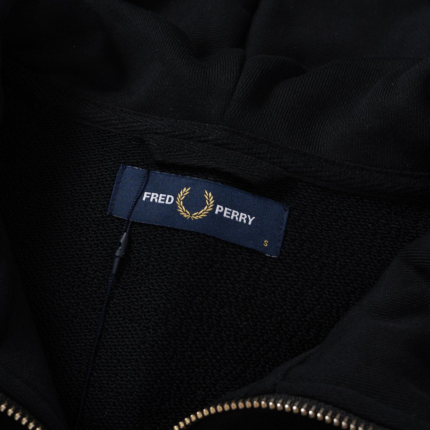 Fred Perry Hooded Full-Zip Jacket Black  - J7536-198