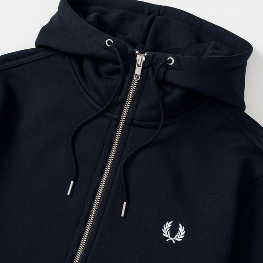 Fred Perry Hooded Full-Zip Jacket Navy  - J7536-795