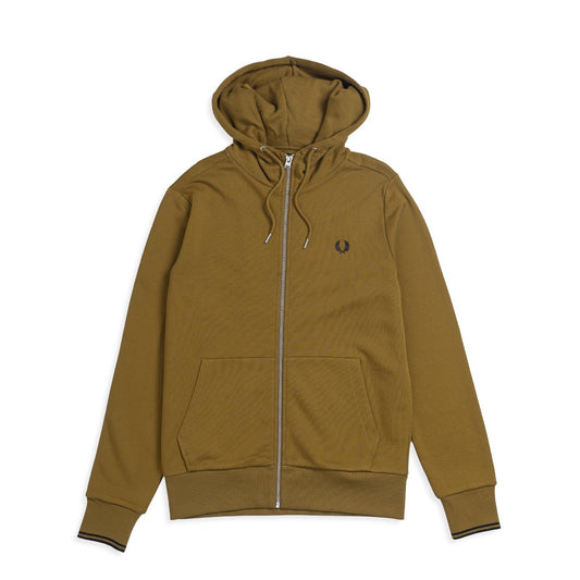 Fred Perry Hooded Full-Zip Jacket Dark Caramel  - J7536-S81