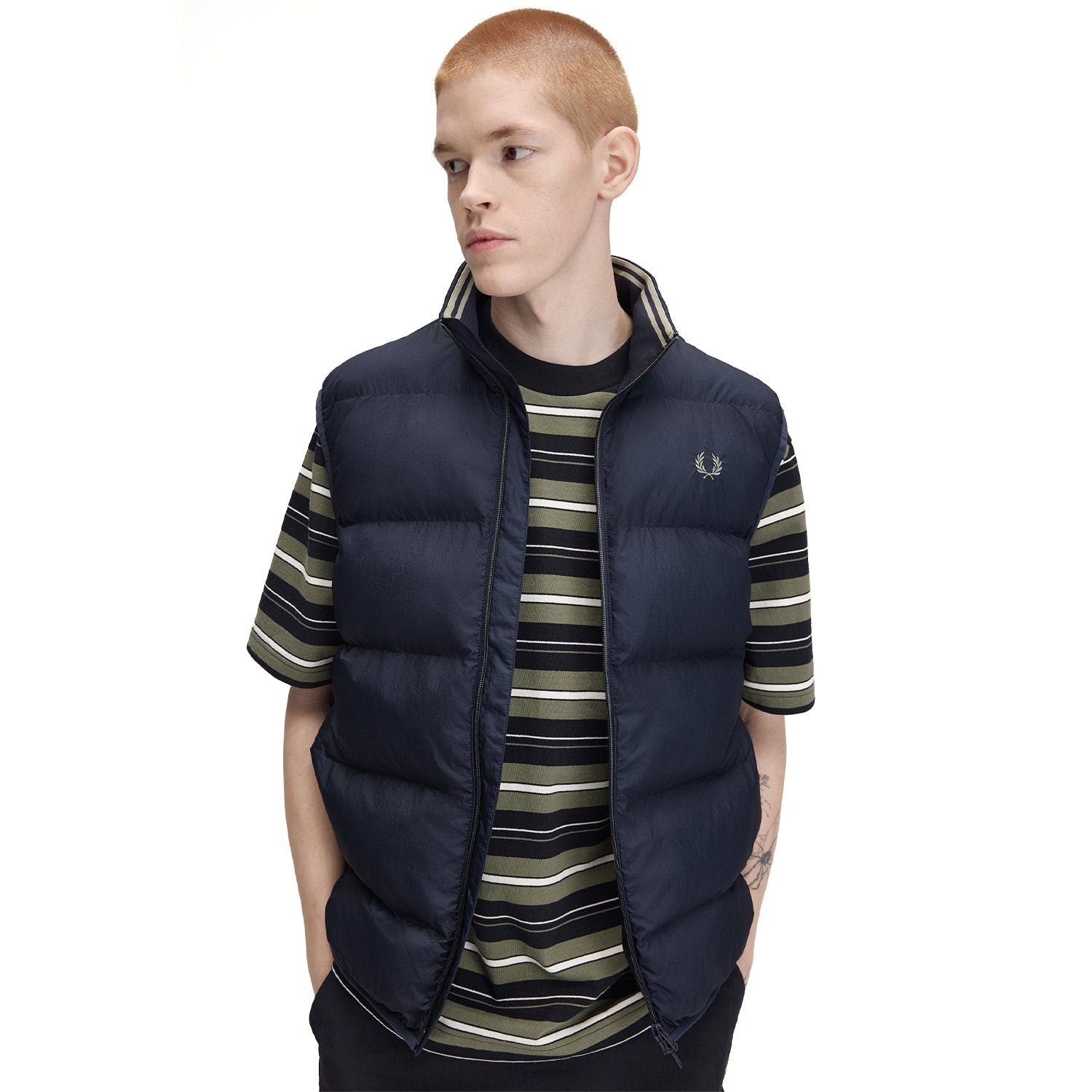 Fred Perry Insulated Gilet Dark Airforce  - J8522-46B
