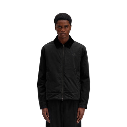 Fred Perry Cotton Caban Jacket Black  - J8535-184