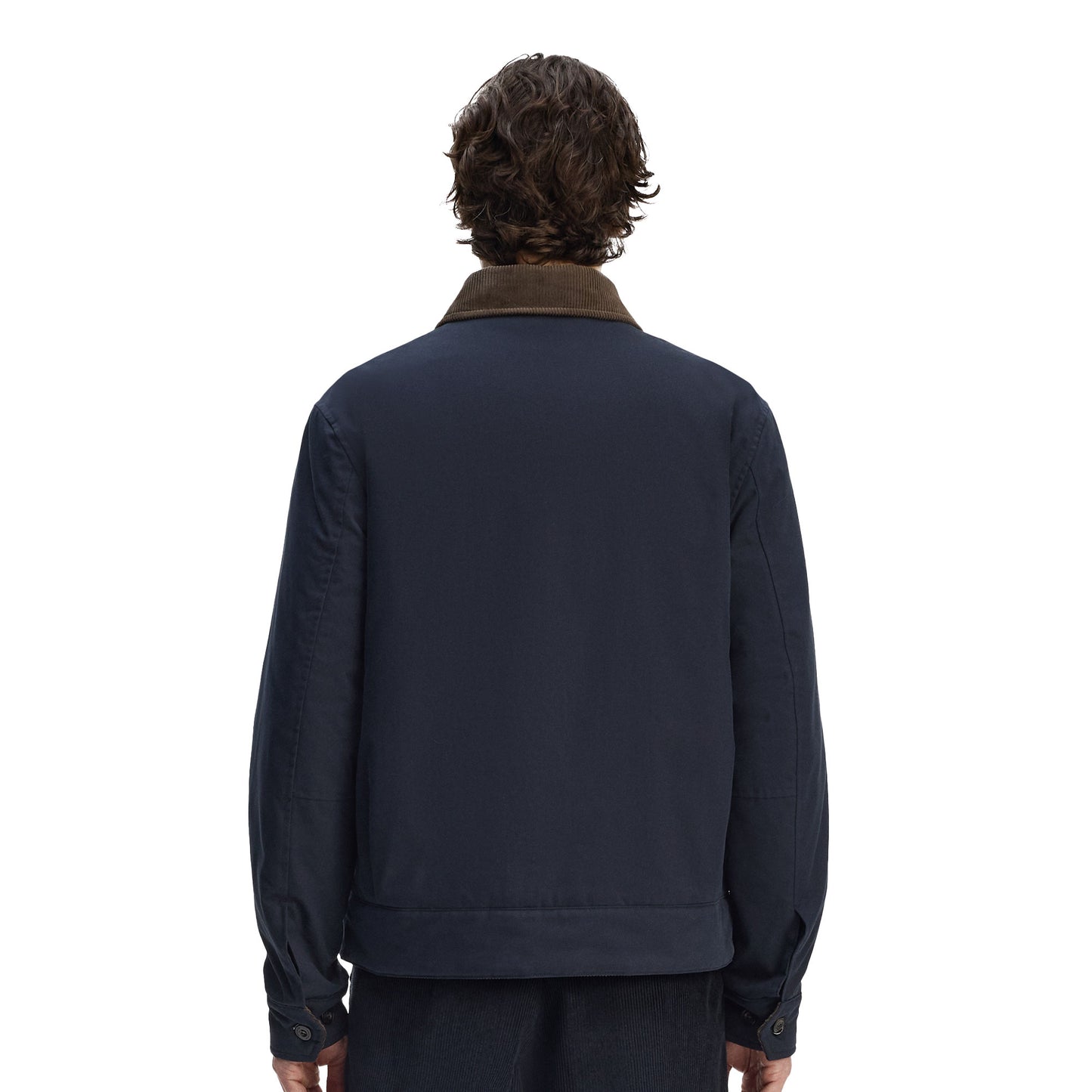 Fred Perry Cotton Caban Jacket Navy/White  - J8535-608