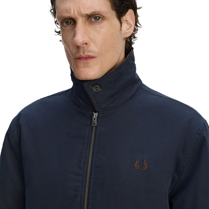 Fred Perry Cotton Caban Jacket Navy/White  - J8535-608