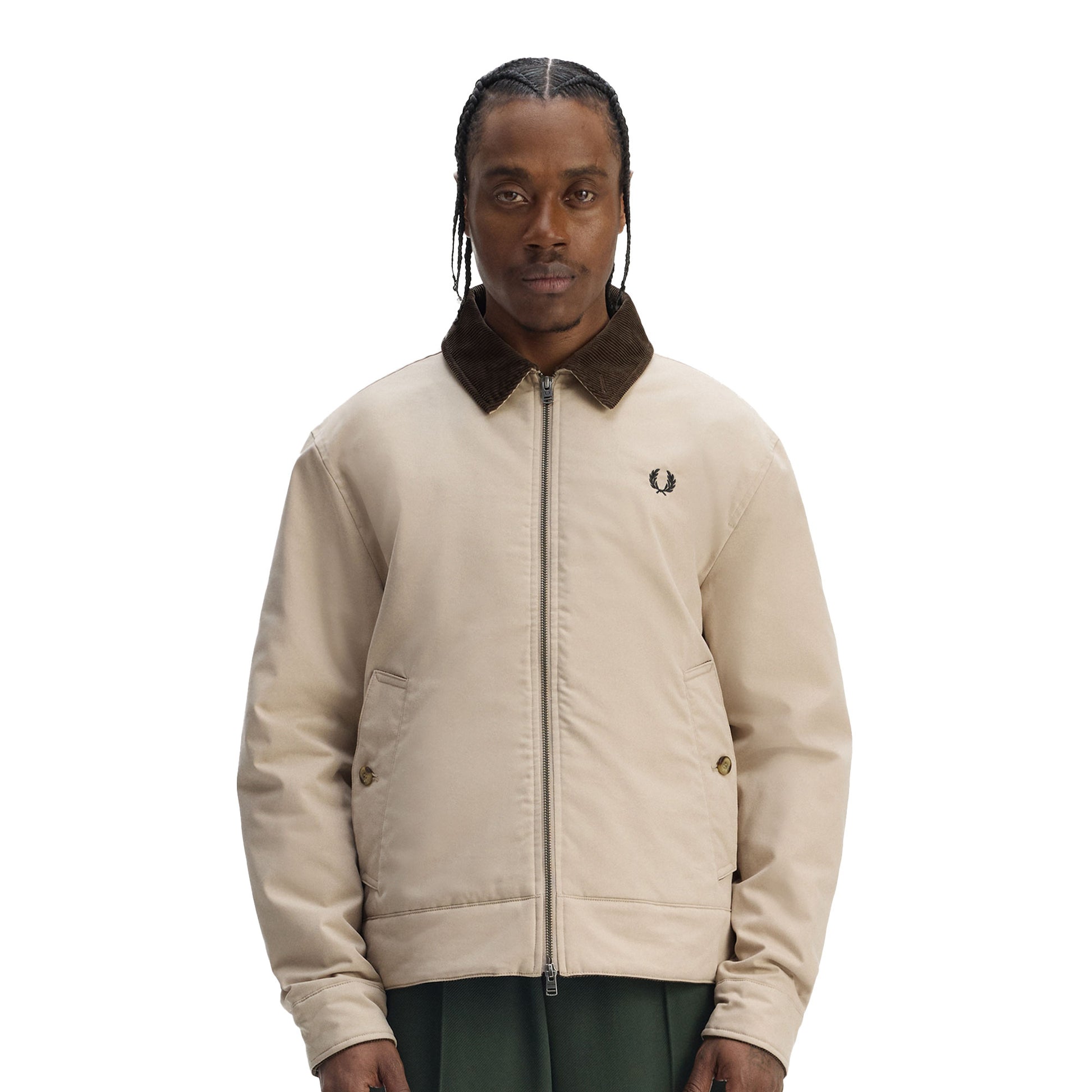 Fred Perry Cotton Caban Jacket Warm Oat  - J8535-Z19