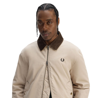 Fred Perry Cotton Caban Jacket Warm Oat  - J8535-Z19