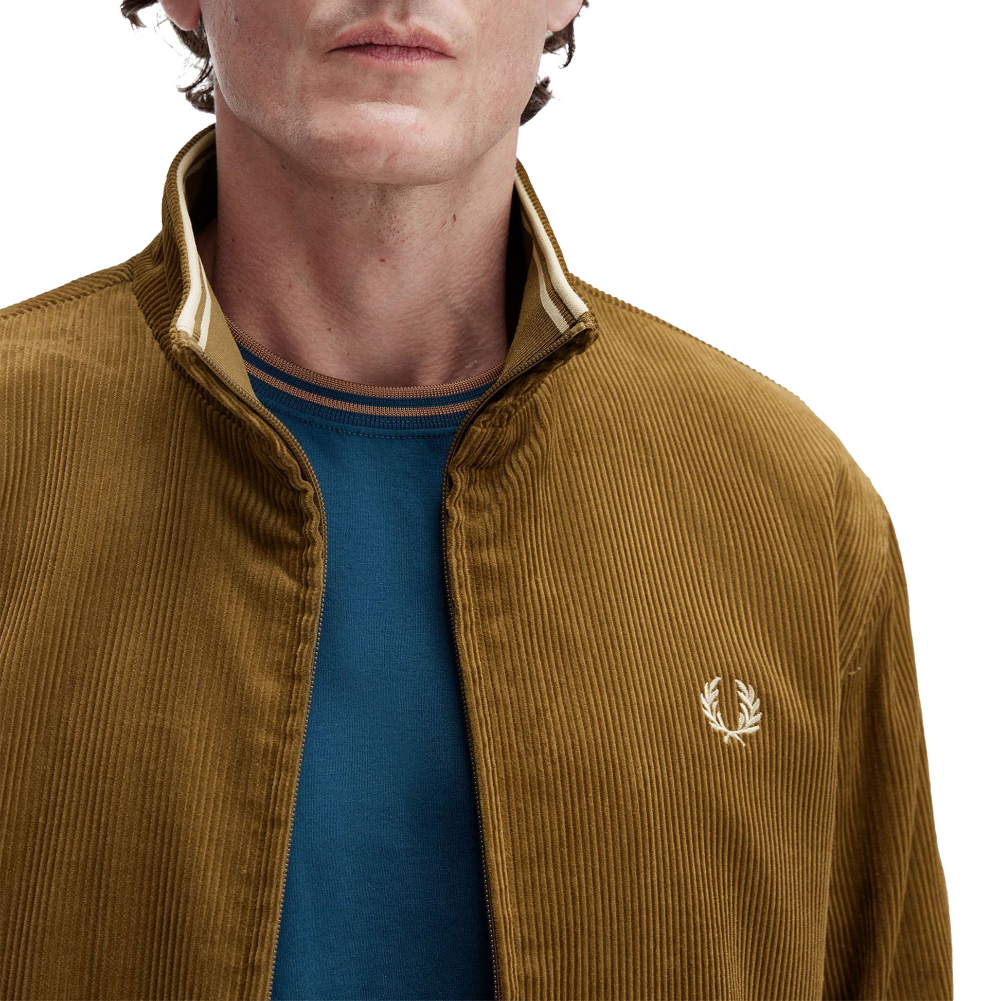 Fred Perry Cord Brentham Jacket Shaded Stone  - J8546-P96