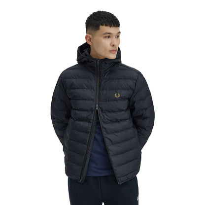 Fred Perry Hooded Insulated Jacket Navy