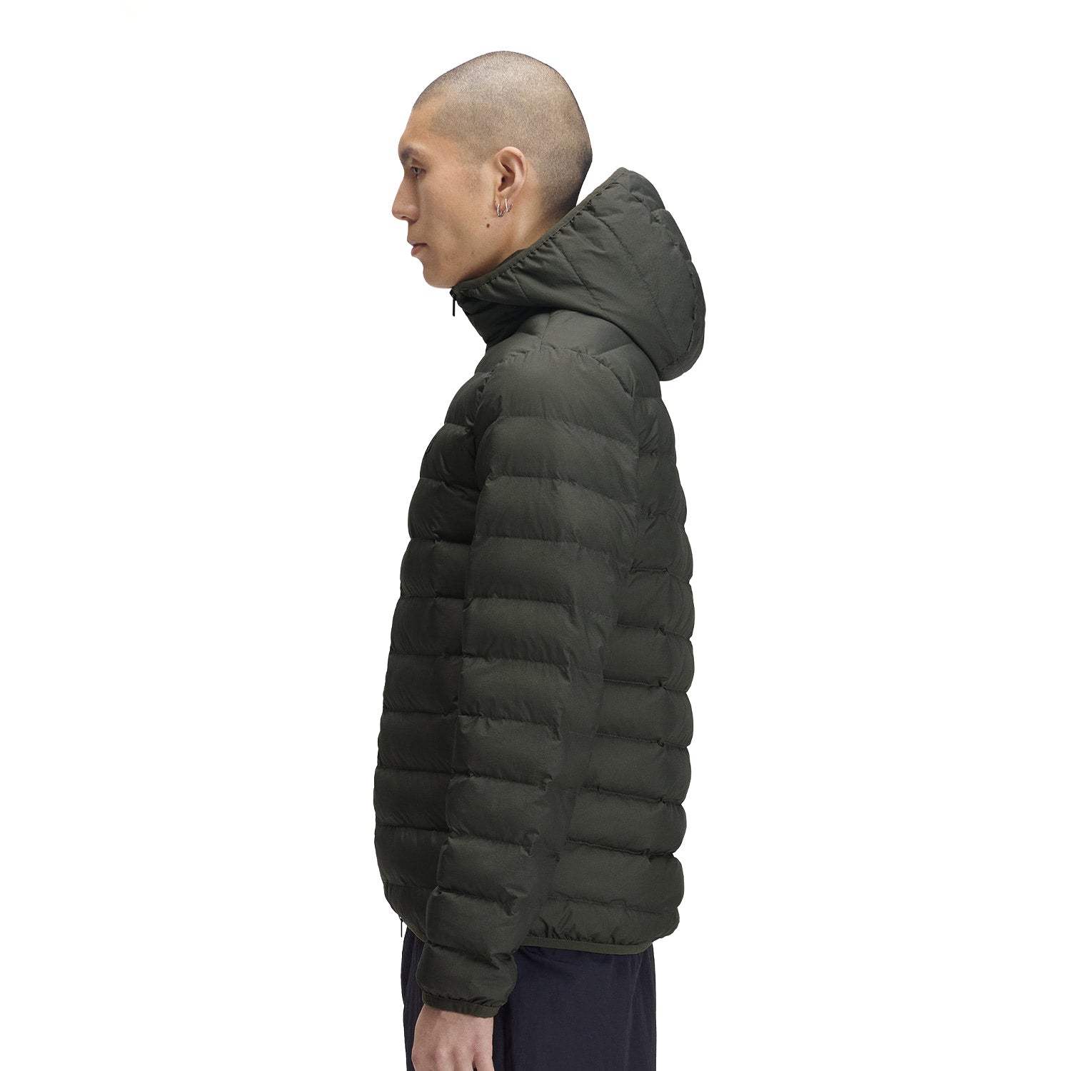 Fred Perry Hooded Insulated Jacket Field Green  - J8553-638