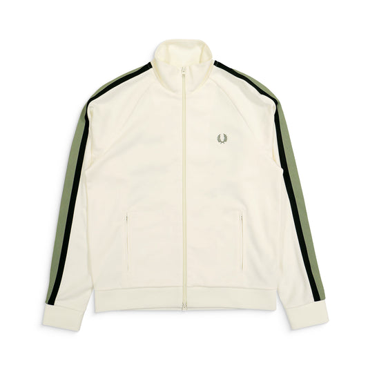 Fred Perry Two Colour Tape Track Jacket Light Ecru  - J9045-760