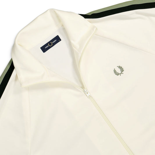 Fred Perry Two Colour Tape Track Jacket Light Ecru  - J9045-760