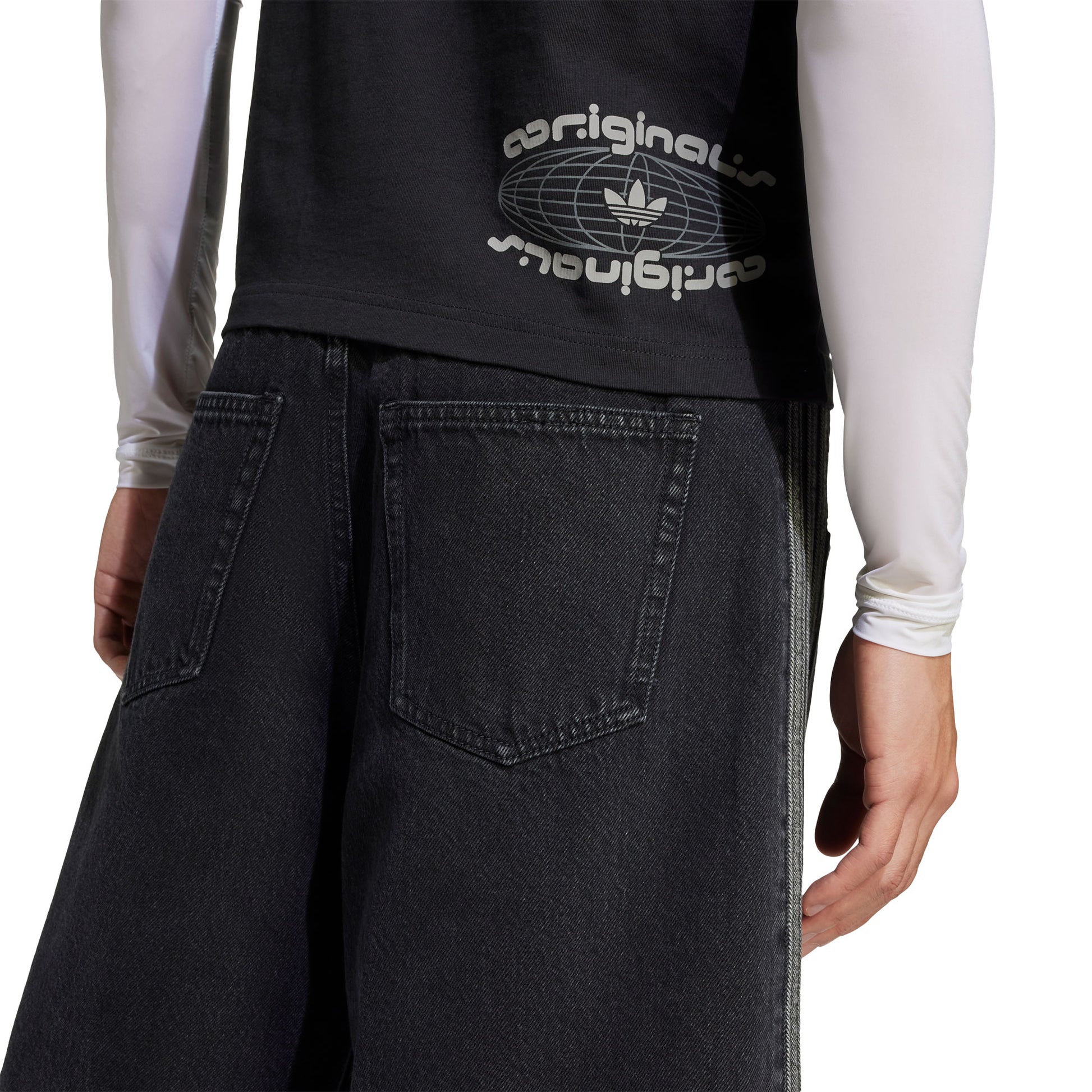 Adidas Originals Firebird Short True Black Denim  - JC6719