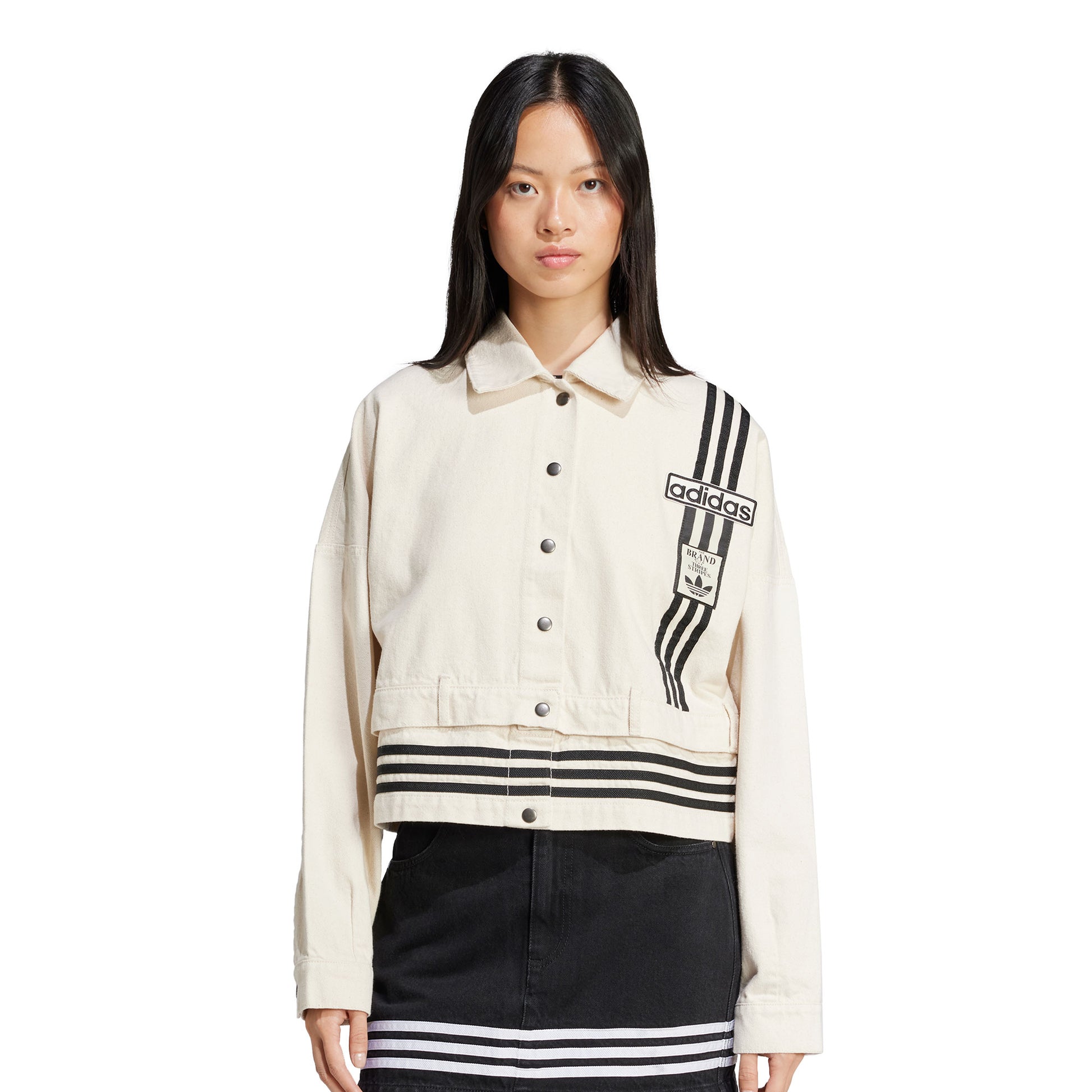 Chaqueta deportiva de mezclilla Adidas Originals Denim natural