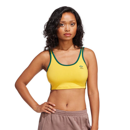 Adidas Originals 3S Bra Top Crew Yellow/Collegiate Green  - JP2291