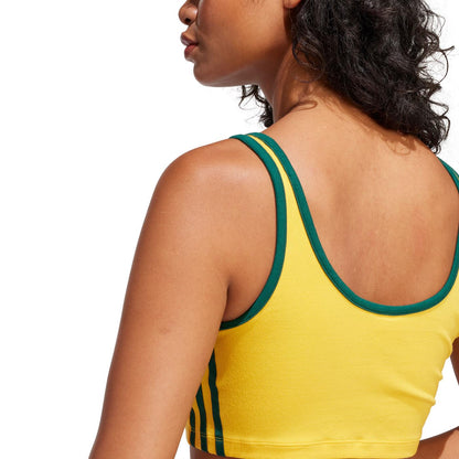Adidas Originals 3S Bra Top Crew Yellow/Collegiate Green  - JP2291
